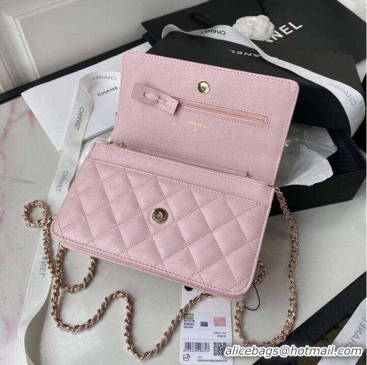 Top Grade Chanel Grained Calfskin small Shoulder Bag AP2734 pink