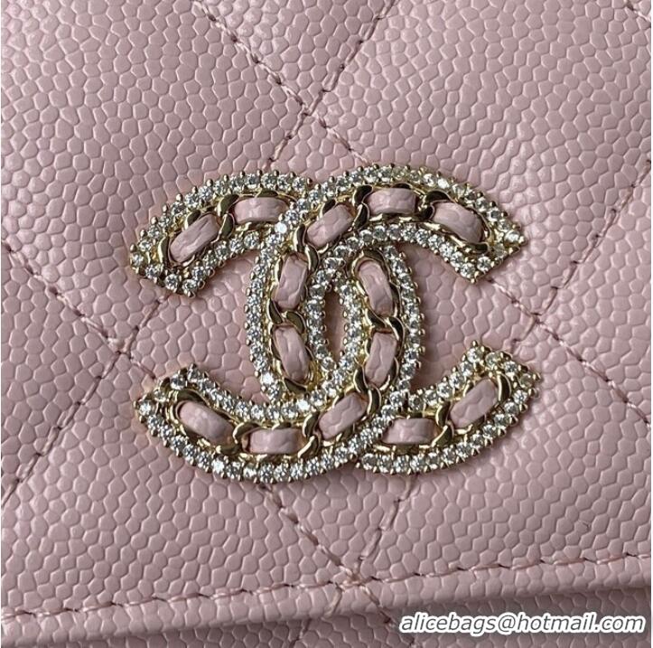 Top Grade Chanel Grained Calfskin small Shoulder Bag AP2734 pink