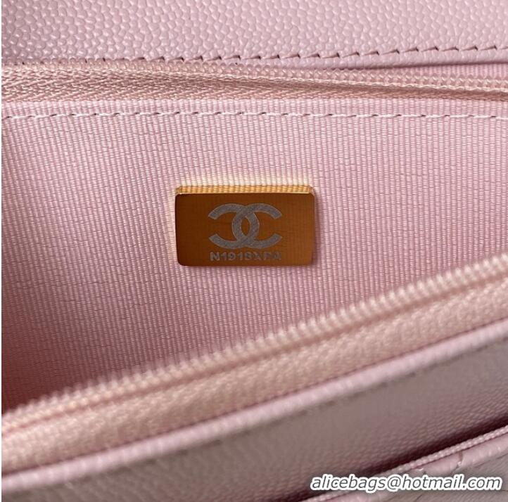 Top Grade Chanel Grained Calfskin small Shoulder Bag AP2734 pink