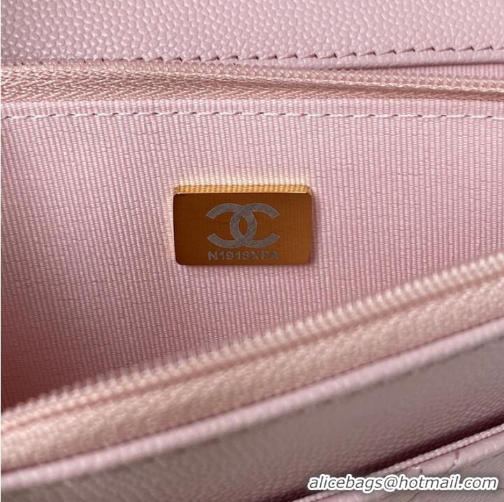 Top Grade Chanel Grained Calfskin small Shoulder Bag AP2734 pink