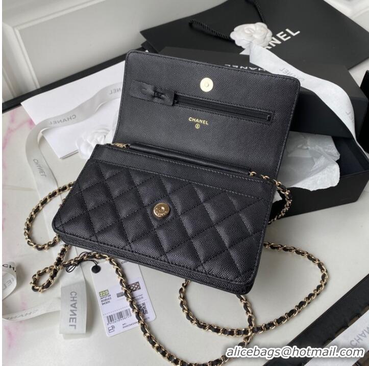 Good Taste Chanel Grained Calfskin small Shoulder Bag AP2734 black