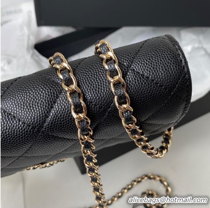 Good Taste Chanel Grained Calfskin small Shoulder Bag AP2734 black