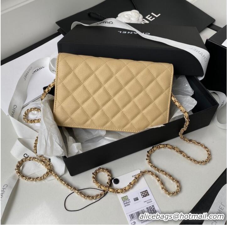 Super Quality Chanel Grained Calfskin small Shoulder Bag AP2734 apricot