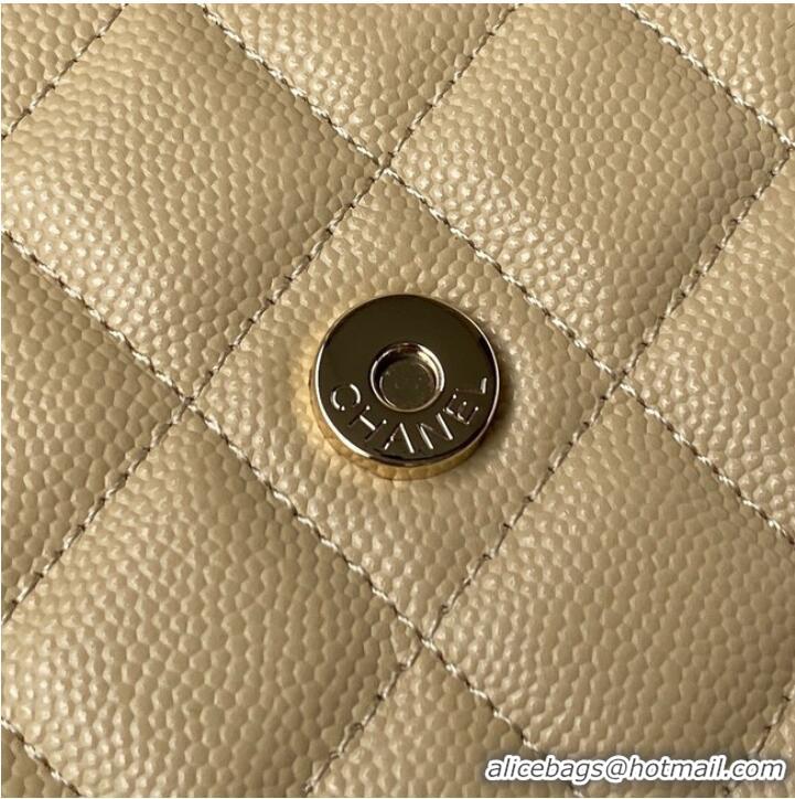 Super Quality Chanel Grained Calfskin small Shoulder Bag AP2734 apricot