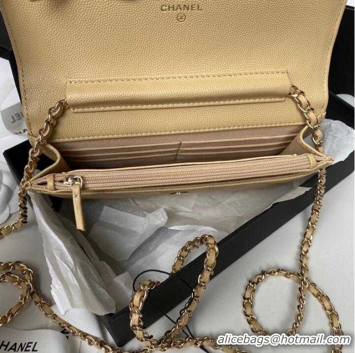 Super Quality Chanel Grained Calfskin small Shoulder Bag AP2734 apricot