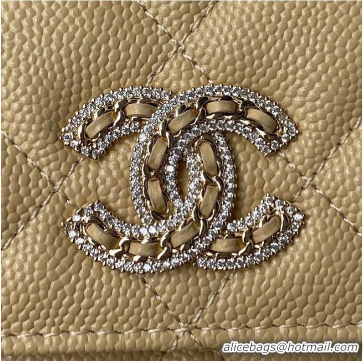 Super Quality Chanel Grained Calfskin small Shoulder Bag AP2734 apricot