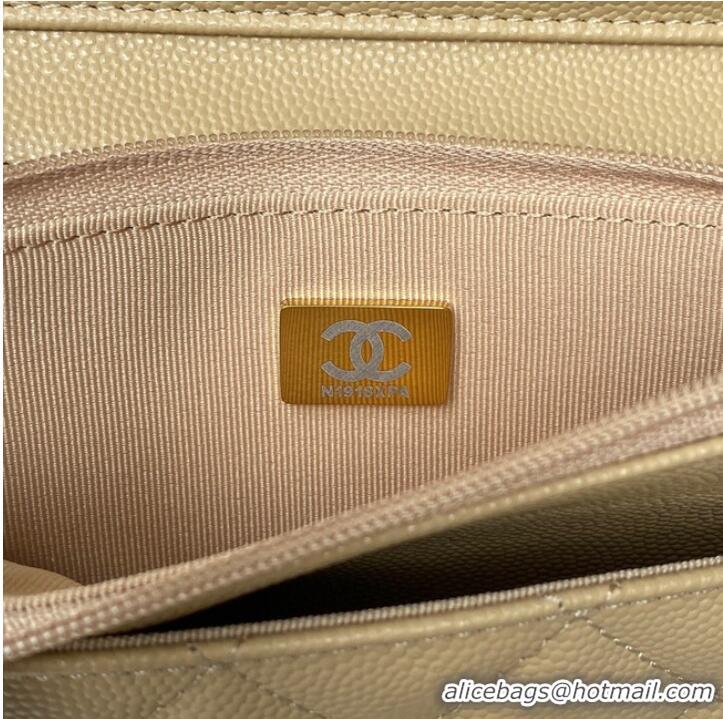 Super Quality Chanel Grained Calfskin small Shoulder Bag AP2734 apricot