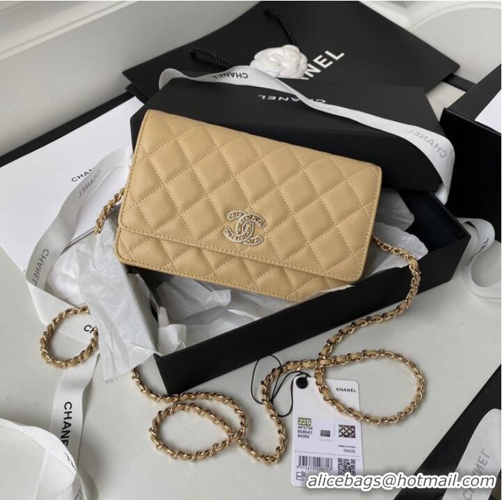 Super Quality Chanel Grained Calfskin small Shoulder Bag AP2734 apricot