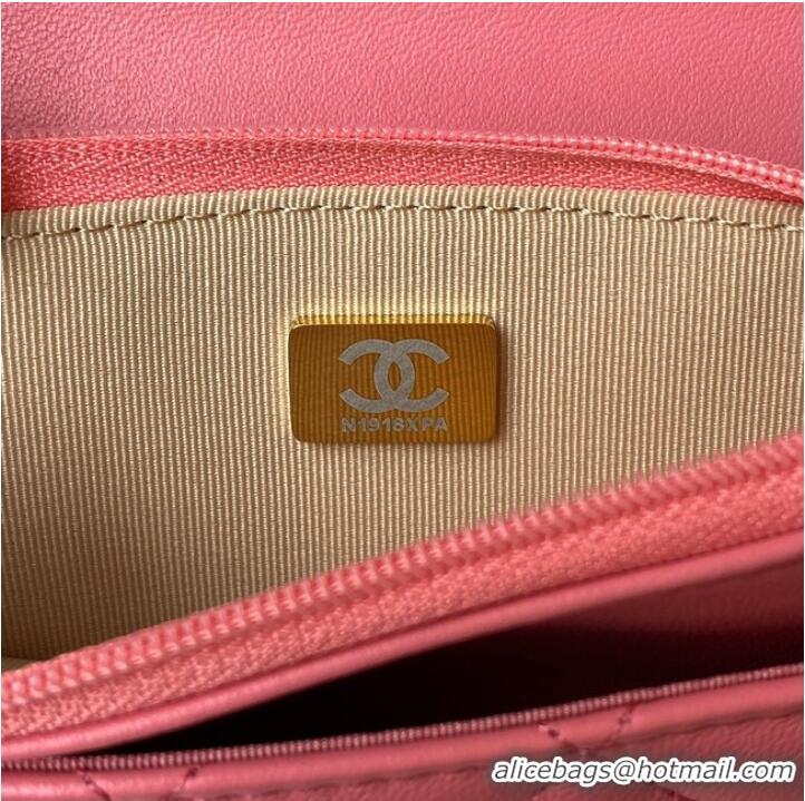 Spot Bulk Chanel Lambskin Flap Shoulder Bag AP1450 pink