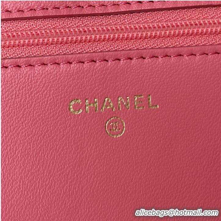 Spot Bulk Chanel Lambskin Flap Shoulder Bag AP1450 pink