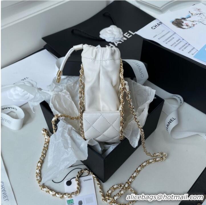 Top Quality Chanel Lambskin Shoulder Bag AP2685 white