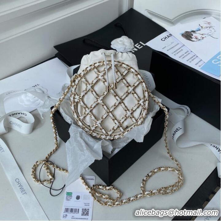 Top Quality Chanel Lambskin Shoulder Bag AP2685 white