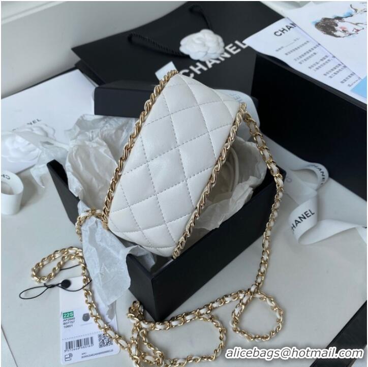 Top Quality Chanel Lambskin Shoulder Bag AP2685 white