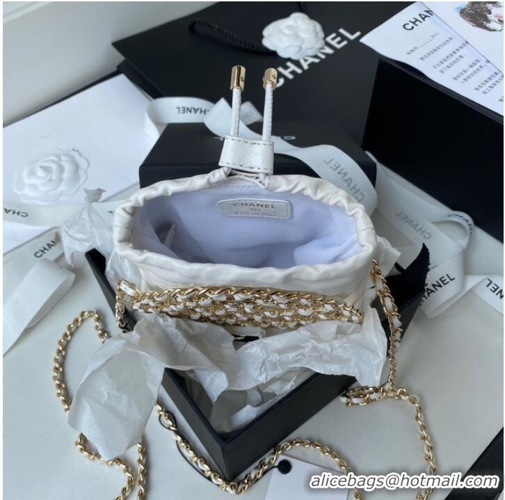 Top Quality Chanel Lambskin Shoulder Bag AP2685 white