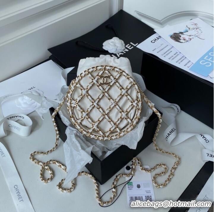 Top Quality Chanel Lambskin Shoulder Bag AP2685 white