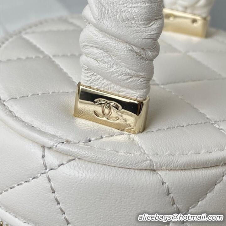 Good Product Chanel lambskin top handle bag AP2730 white