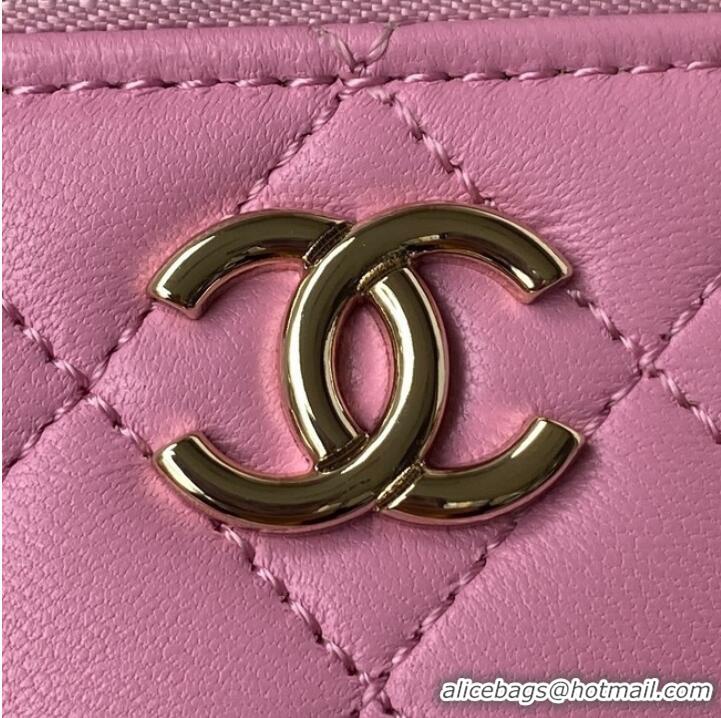 New Fashion Chanel lambskin top handle bag AP2730 pink