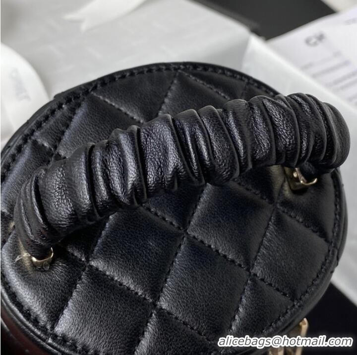 Famous Brand Chanel lambskin top handle bag AP2730 black