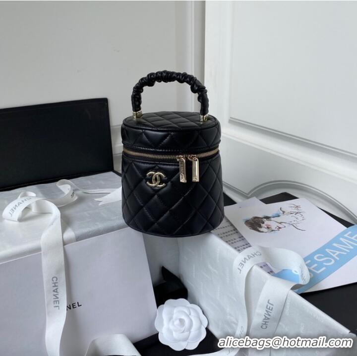 Famous Brand Chanel lambskin top handle bag AP2730 black