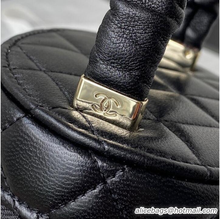 Famous Brand Chanel lambskin top handle bag AP2730 black