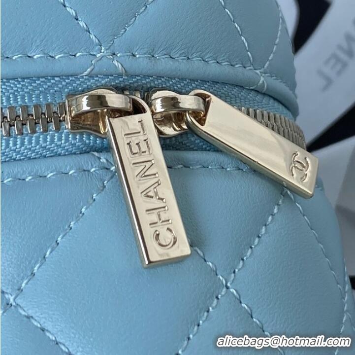 Reasonable Price Chanel lambskin top handle bag AP2730 blue