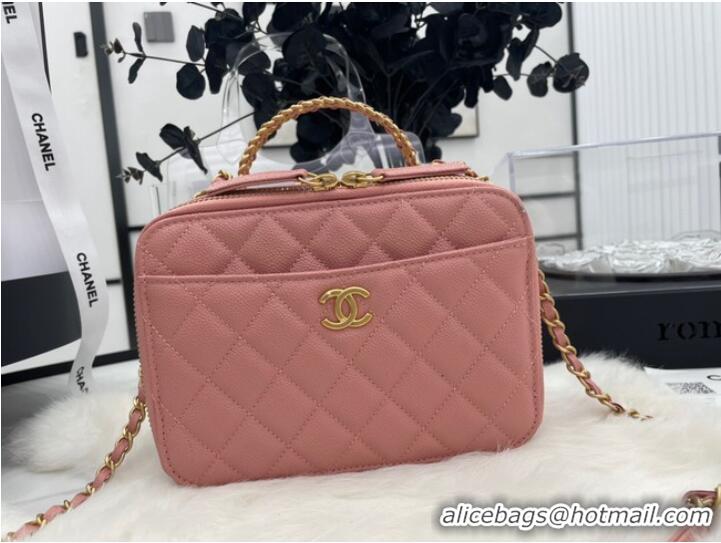 Luxury Discount CHANEL HANDBAG Grained Calfskin&Gold-Tone Metal AP3222 pink