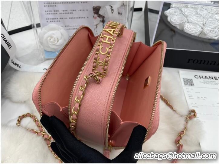 Luxury Discount CHANEL HANDBAG Grained Calfskin&Gold-Tone Metal AP3222 pink