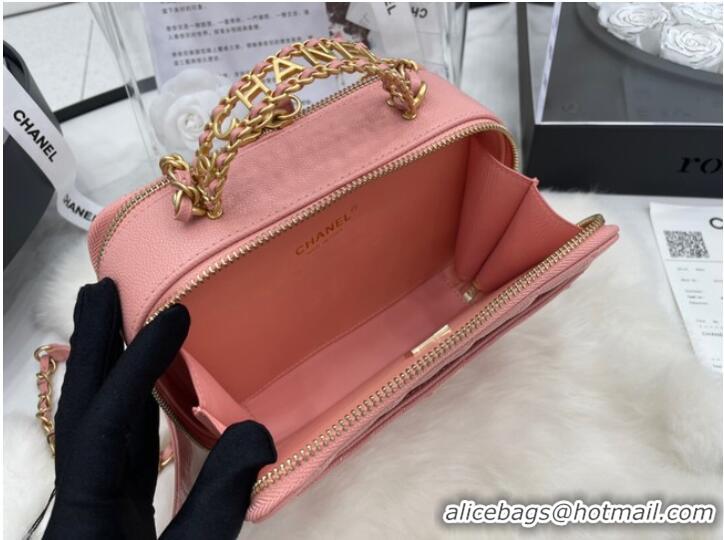 Luxury Discount CHANEL HANDBAG Grained Calfskin&Gold-Tone Metal AP3222 pink