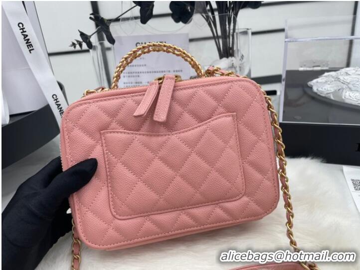 Luxury Discount CHANEL HANDBAG Grained Calfskin&Gold-Tone Metal AP3222 pink