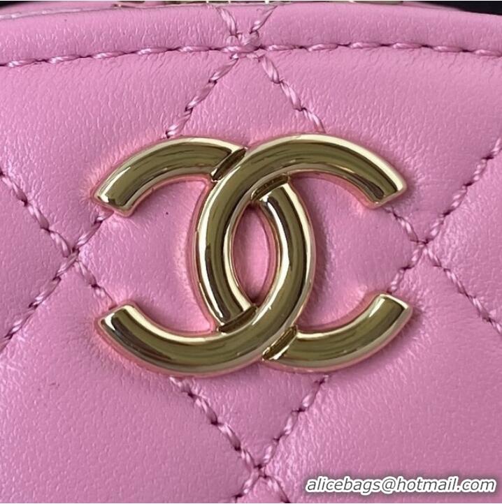 Grade Discount Chanel lambskin top handle bag AP27301 pink