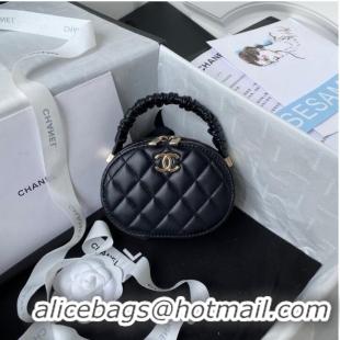 Top Grade Chanel lambskin top handle bag AP27301 black