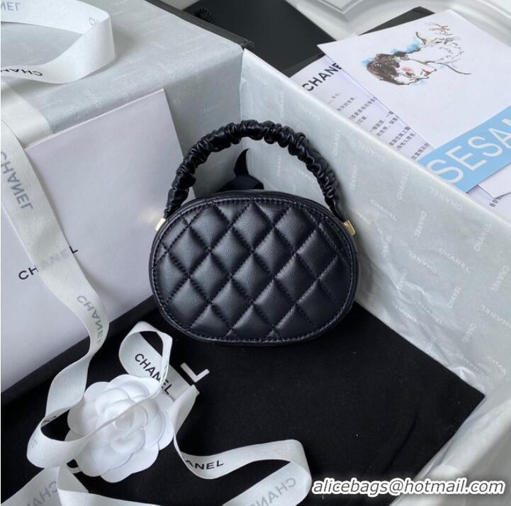 Top Grade Chanel lambskin top handle bag AP27301 black