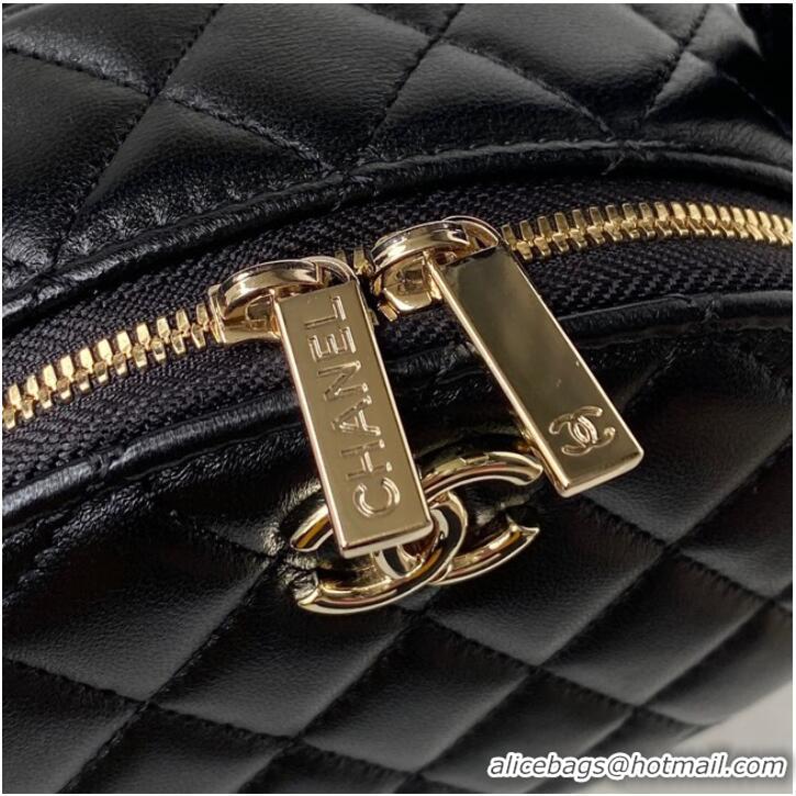 Top Grade Chanel lambskin top handle bag AP27301 black