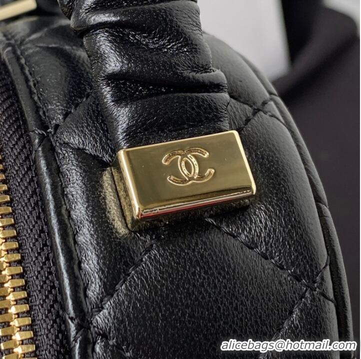 Top Grade Chanel lambskin top handle bag AP27301 black