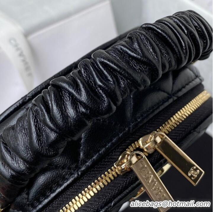 Top Grade Chanel lambskin top handle bag AP27301 black