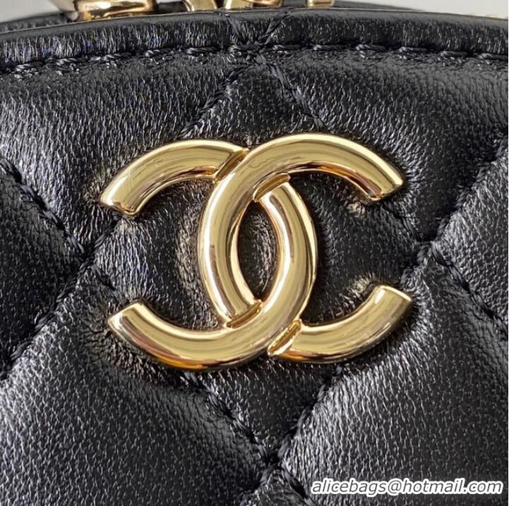 Top Grade Chanel lambskin top handle bag AP27301 black