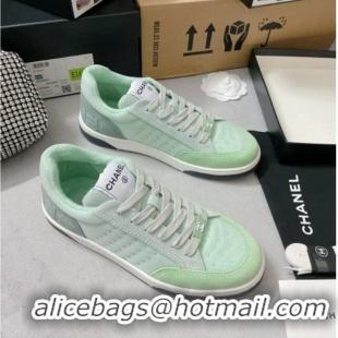 Best Price Chanel Mesh & Suede Sneakers G38811 Green 042168