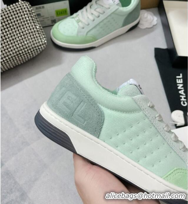 Best Price Chanel Mesh & Suede Sneakers G38811 Green 042168