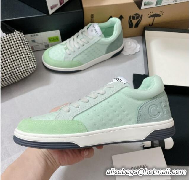 Best Price Chanel Mesh & Suede Sneakers G38811 Green 042168