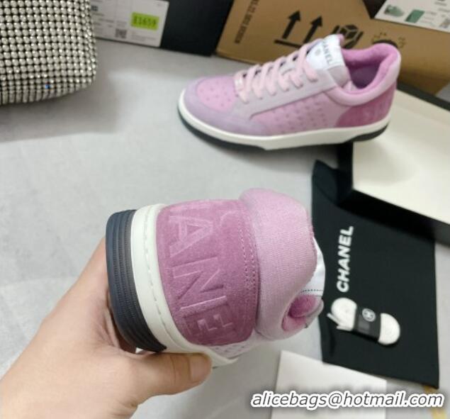 Unique Style Chanel Mesh & Suede Sneakers G38811 Purple 042169