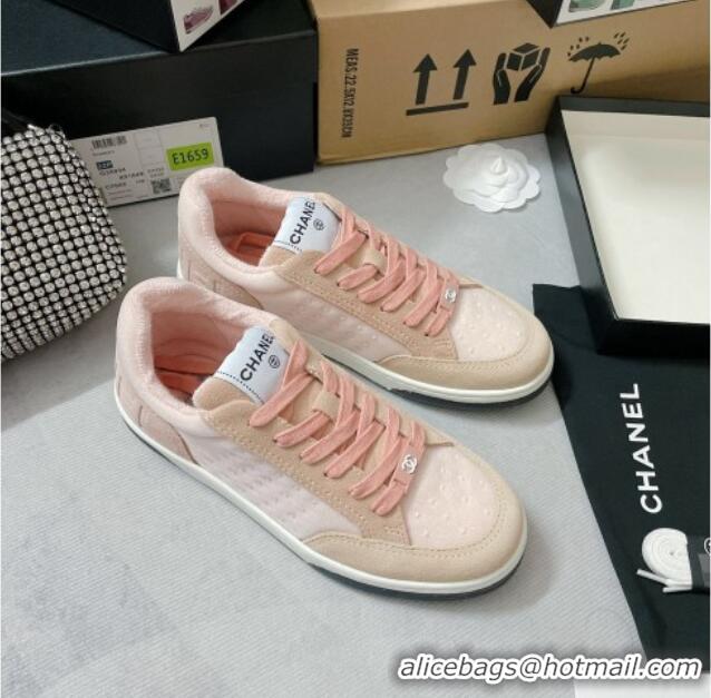 Best Product Chanel Mesh & Suede Sneakers G38811 Apricot 042170