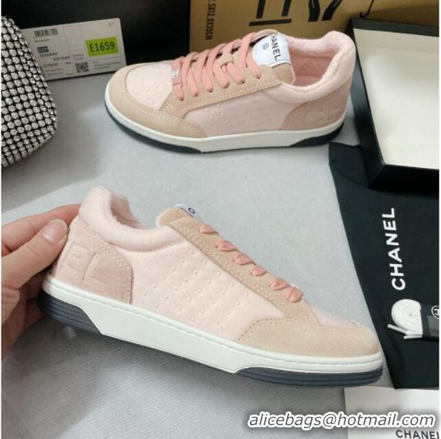 Best Product Chanel Mesh & Suede Sneakers G38811 Apricot 042170