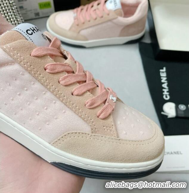 Best Product Chanel Mesh & Suede Sneakers G38811 Apricot 042170