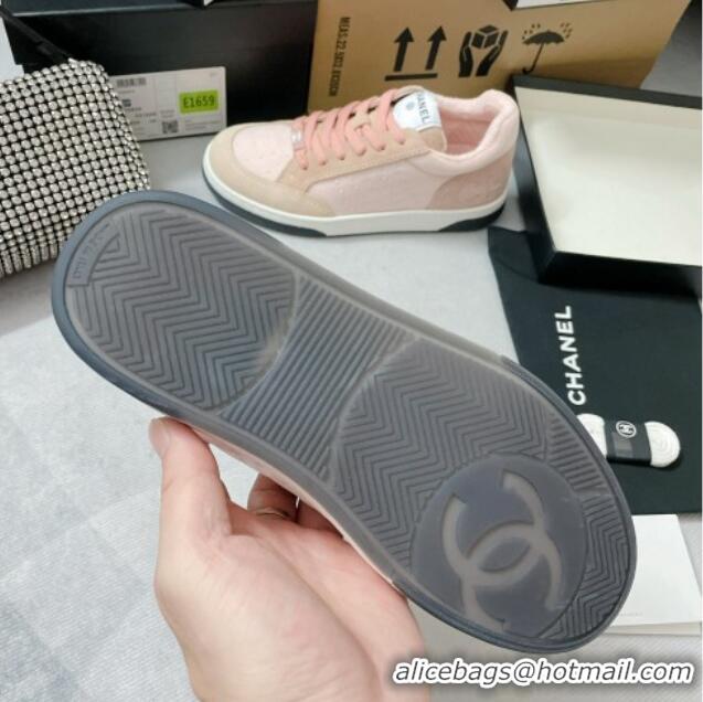 Best Product Chanel Mesh & Suede Sneakers G38811 Apricot 042170