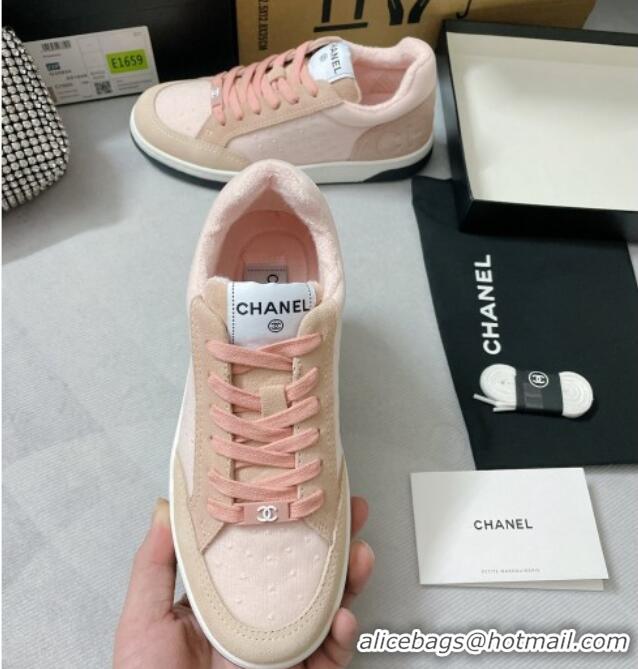 Best Product Chanel Mesh & Suede Sneakers G38811 Apricot 042170