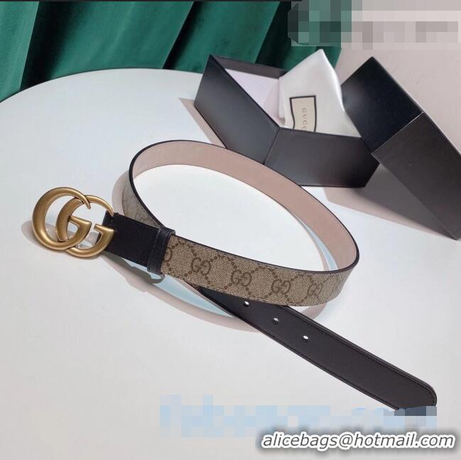 Buy Discount Gucci GG Belt 30mm with Double G Buckle 625839 Black