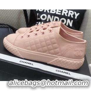 Good Looking Chanel Quilted Calfskin Low-top Sneakers G38280 Pink