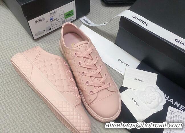 Good Looking Chanel Quilted Calfskin Low-top Sneakers G38280 Pink