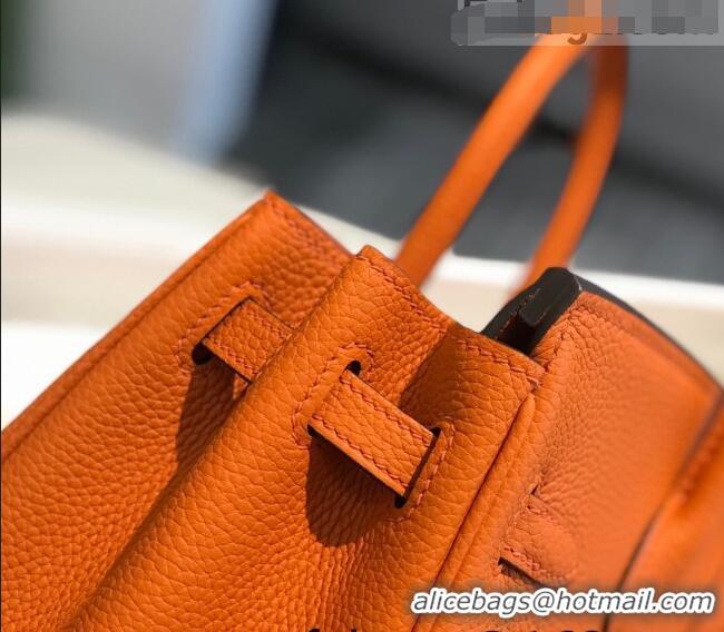 Shop Grade Hermes Birkin 25cm Bag in Togo Calfskin H25 Orange/Gold