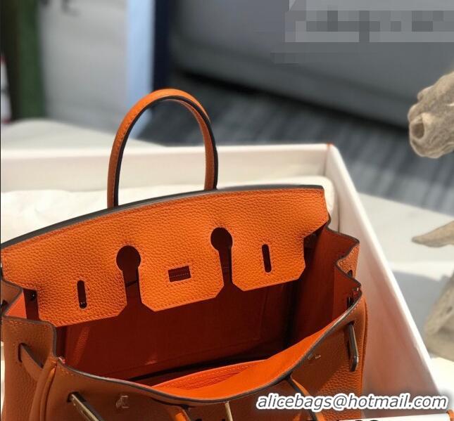 Shop Grade Hermes Birkin 25cm Bag in Togo Calfskin H25 Orange/Gold